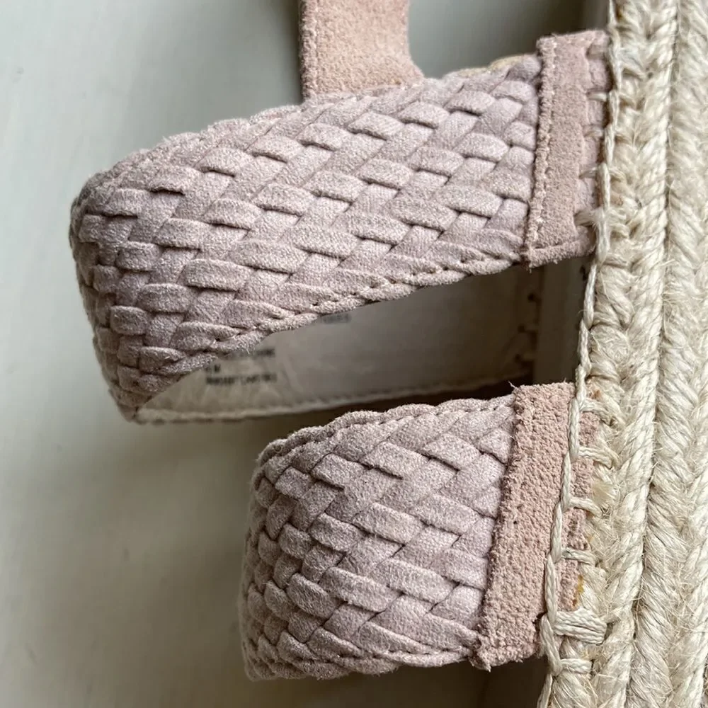 Nordstrom Caslon Braided Leather Espadrille Sandel Size 9.5